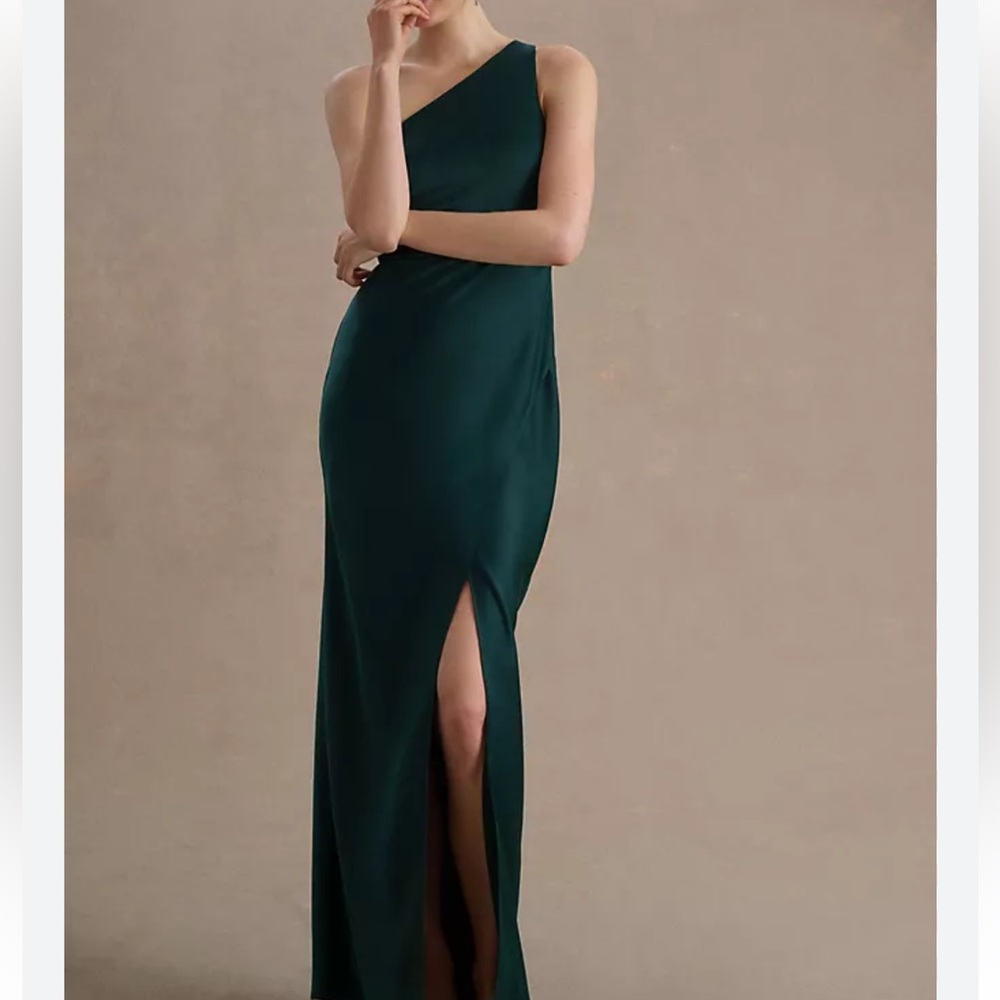 Dylan one shoulder side slit gown